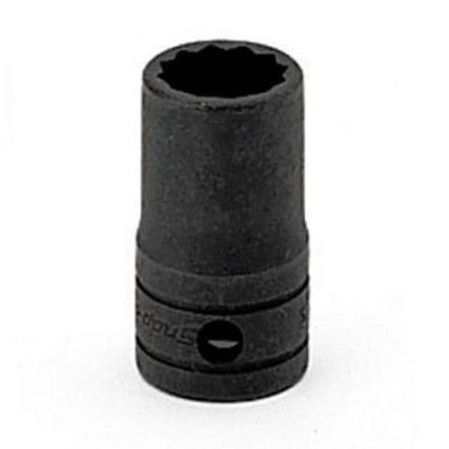 GSW281 - Nasadka czerniona 1/2" 12-kątna, krótka, calowa, 7/8"