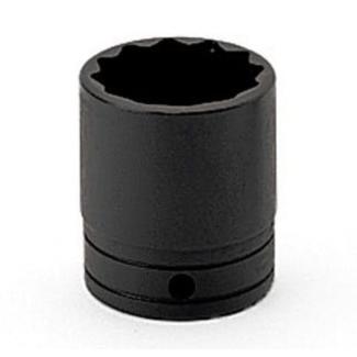 GSW361 - Nasadka czerniona 1/2" 12-kątna, krótka, calowa, 1'1/8"