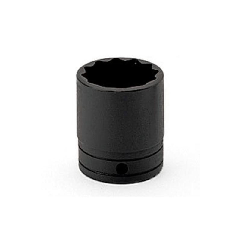 GSW361 - Nasadka czerniona 1/2" 12-kątna, krótka, calowa, 1'1/8"