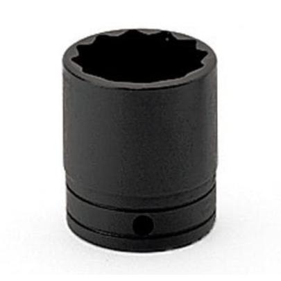 GSW361 - Nasadka czerniona 1/2" 12-kątna, krótka, calowa, 1'1/8"