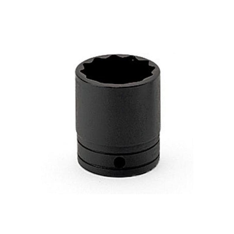 GSW381 - Nasadka czerniona 1/2" 12-kątna, krótka, calowa, 1'3/16"