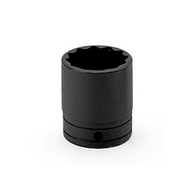 GSW401 - Nasadka czerniona 1/2" 12-kątna, krótka, calowa, 1'1/4"