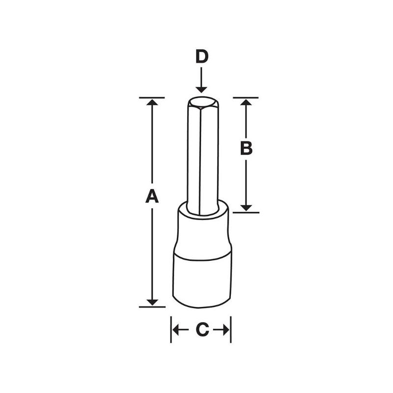 GTMA4E - Nasadka trzpieniowa 1/4" czerniona do śrub 6-kątnych calowych, 1/8" GTMA4E - Nasadka trzpieniowa 1/4" czerniona do śrub 6-kątnych calowych, 1/8"