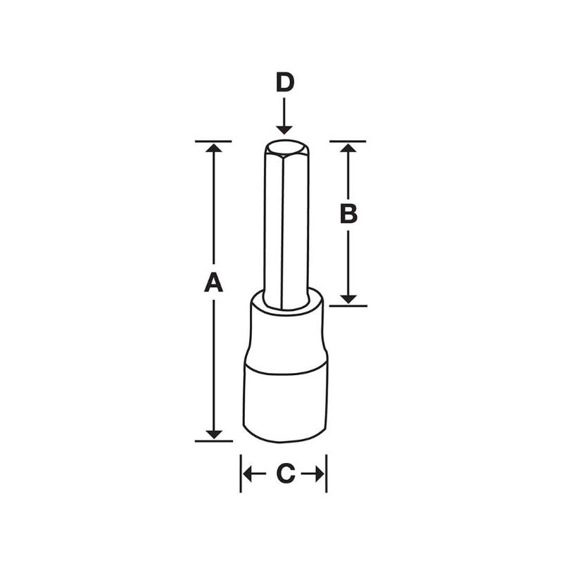 GTMA7E - Nasadka trzpieniowa 1/4" czerniona do śrub 6-kątnych calowych, 7/32" GTMA7E - Nasadka trzpieniowa 1/4" czerniona do śrub 6-kątnych calowych, 7/32"