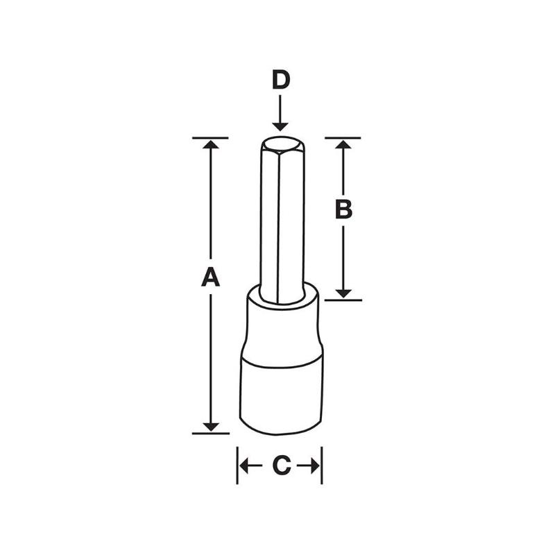 GTMA8E - Nasadka trzpieniowa 1/4" czerniona do śrub 6-kątnych calowych, 1/4" GTMA8E - Nasadka trzpieniowa 1/4" czerniona do śrub 6-kątnych calowych, 1/4"