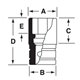 GTMD7 - Nasadka czerniona 1/4" 12-kątna, krótka, calowa, 7/32"