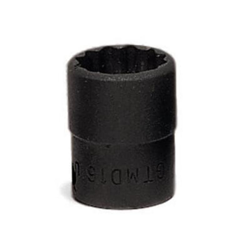 GTMD16 - Nasadka czerniona 1/4" 12-kątna, krótka, calowa, 1/2" GTMD16 - Nasadka czerniona 1/4" 12-kątna, krótka, calowa, 1/2"
