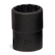 GTMD18 - Nasadka czerniona 1/4" 12-kątna, krótka, calowa, 9/16"