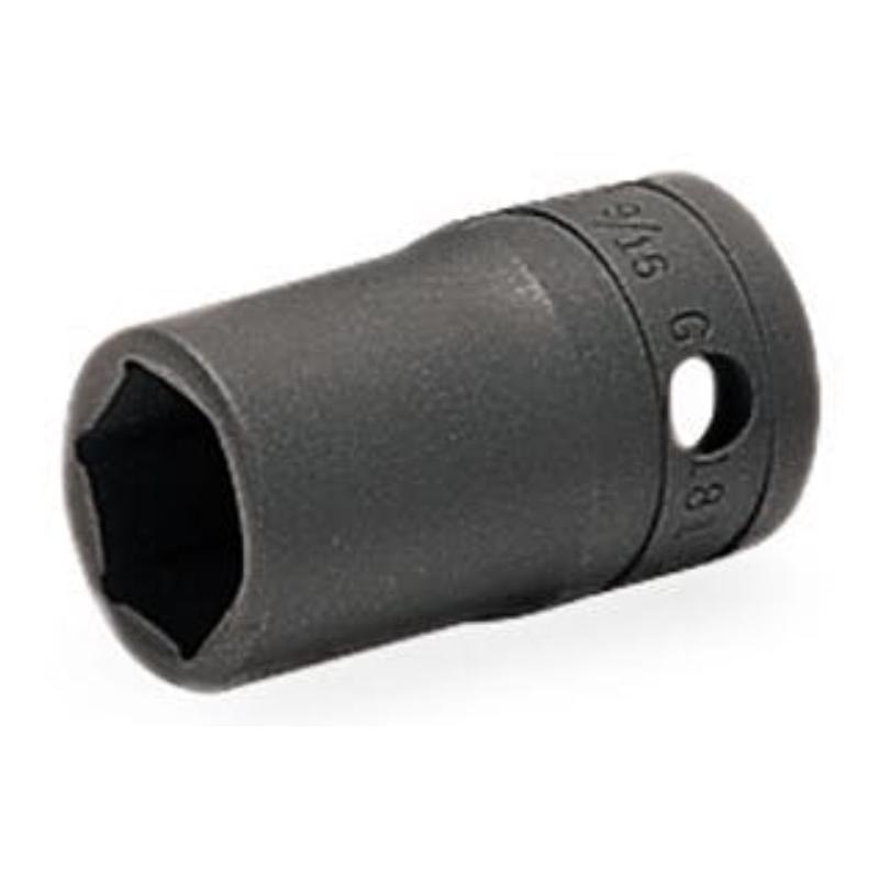 GTW141A - Nasadka czerniona 1/2" 6-kątna, krótka, calowa, 7/16"