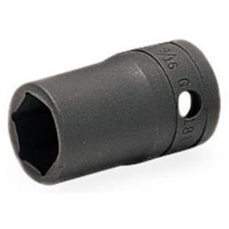 GTW201 - Nasadka czerniona 1/2" 6-kątna, krótka, calowa, 5/8"