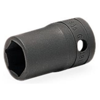 GTW221 - Nasadka czerniona 1/2" 6-kątna, krótka, calowa, 11/16"