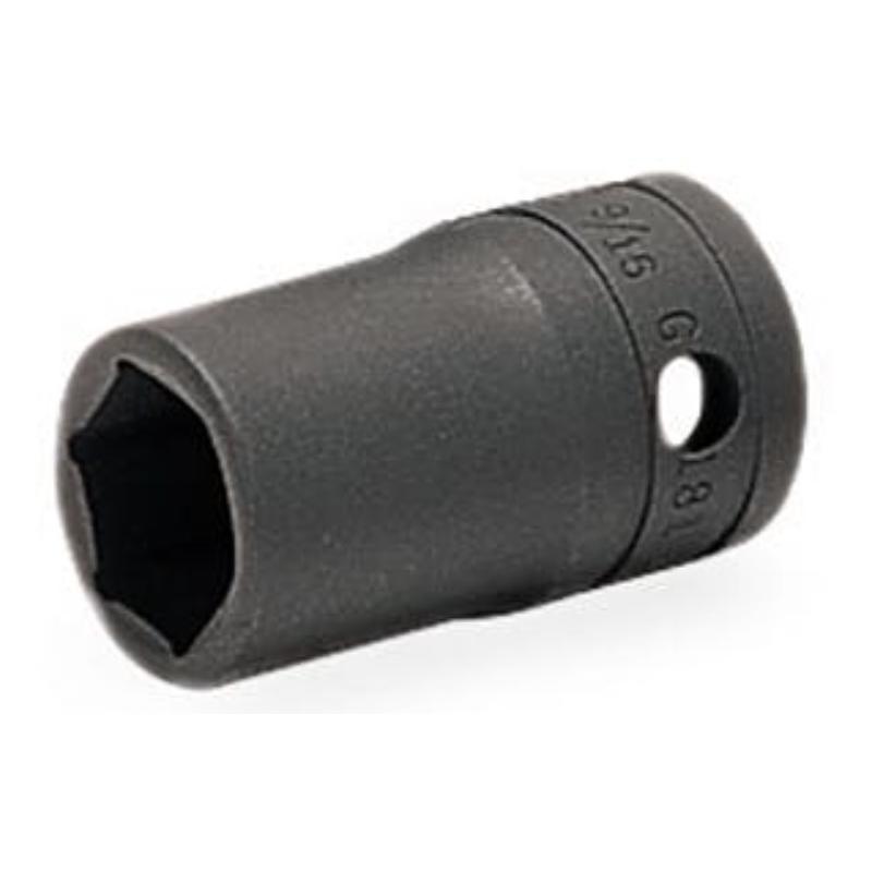 GTW301 - Nasadka czerniona 1/2" 6-kątna, krótka, calowa, 15/16"