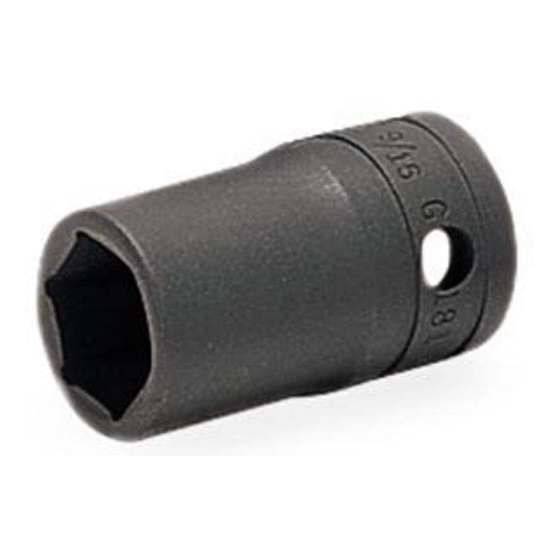 GTW321 - Nasadka czerniona 1/2" 6-kątna, krótka, calowa, 1"