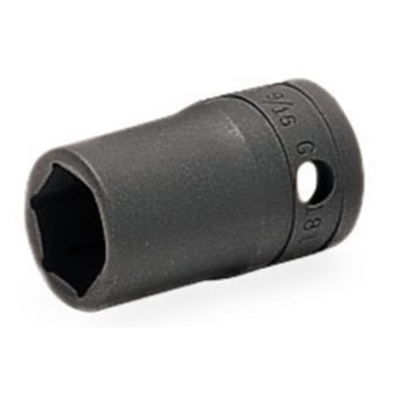 GTW341 - Nasadka czerniona 1/2" 6-kątna, krótka, calowa, 1'1/16"