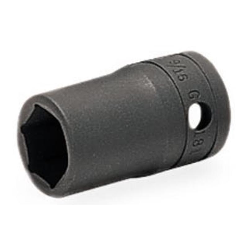 GTW361 - Nasadka czerniona 1/2" 6-kątna, krótka, calowa, 1'1/8"