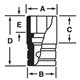 IM240 - Nasadka udarowa 1/2" 6-kątna, krótka, calowa, 3/4"