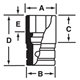 IM400 - Nasadka udarowa 1/2" 6-kątna, krótka, calowa, 1'1/4"