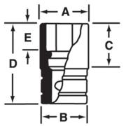 IMD400 - Nasadka udarowa 1/2" 12-kątna, krótka, calowa, 1'1/4"