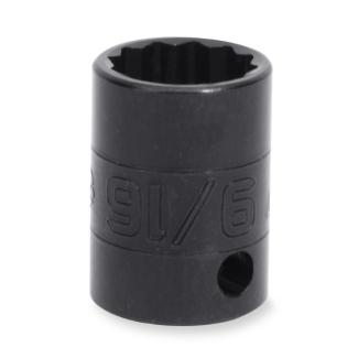 IMDF140A - Nasadka udarowa 3/8" 12-kątna, krótka, calowa, 7/16"