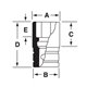 IMDF200 - Nasadka udarowa 3/8" 12-kątna, krótka, calowa, 5/8"