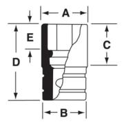 IMDFM7 - Nasadka udarowa 3/8" 12-kątna, krótka, metryczna, 7 mm