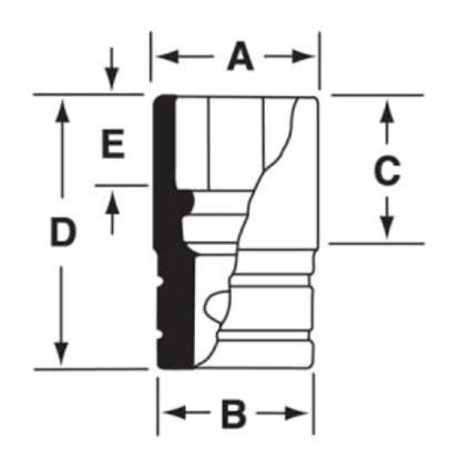 IMDFM11A - Nasadka udarowa 3/8" 12-kątna, krótka, metryczna, 11 mm