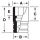 IMDFM13 - Nasadka udarowa 3/8" 12-kątna, krótka, metryczna, 13 mm