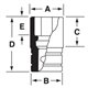 IMDFM14 - Nasadka udarowa 3/8" 12-kątna, krótka, metryczna, 14 mm