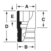 IMDFM17 - Nasadka udarowa 3/8" 12-kątna, krótka, metryczna, 17 mm
