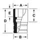 IMDFM17 - Nasadka udarowa 3/8" 12-kątna, krótka, metryczna, 17 mm