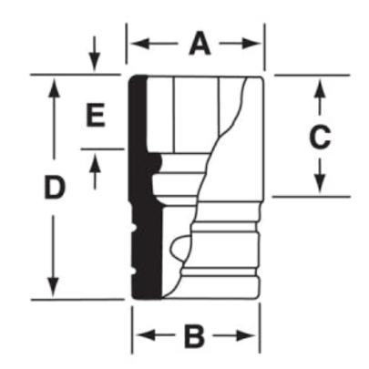 IMDFM20 - Nasadka udarowa 3/8" 12-kątna, krótka, metryczna, 20 mm