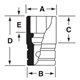 IMDFM21 - Nasadka udarowa 3/8" 12-kątna, krótka, metryczna, 21 mm