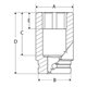 IMDM190 - Nasadka udarowa 1/2" 12-kątna, krótka, metryczna, 19 mm