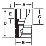 IMDM220 - Nasadka udarowa 1/2" 12-kątna, krótka, metryczna, 22 mm
