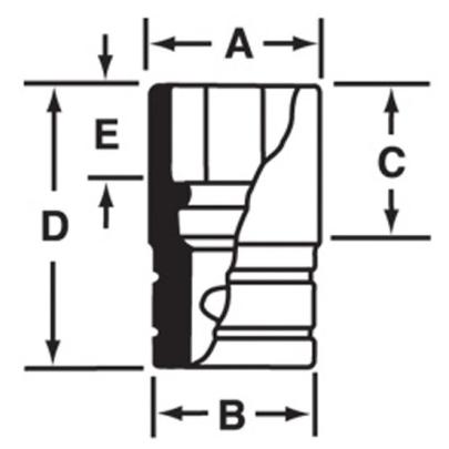 IMDM270 - Nasadka udarowa 1/2" 12-kątna, krótka, metryczna, 27 mm