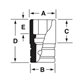 IMF080 - Nasadka udarowa 3/8" 6-kątna, krótka, calowa, 1/4"