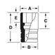 IMF140A - Nasadka udarowa 3/8" 6-kątna, krótka, calowa, 7/16"