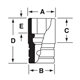 IMF300 - Nasadka udarowa 3/8" 6-kątna, krótka, calowa, 15/16"