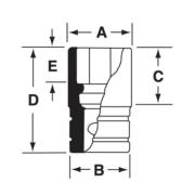 IMFM7 - Nasadka udarowa 3/8" 6-kątna, krótka, metryczna, 7 mm