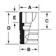 IMFM21 - Nasadka udarowa 3/8" 6-kątna, krótka, metryczna, 21 mm