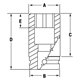 IMFMS8A - Nasadka udarowa 3/8" 6-kątna, Semi-Deep, metryczna, 8 mm