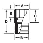 IMFMS9A - Nasadka udarowa 3/8" 6-kątna, Semi-Deep, metryczna, 9 mm