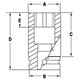 IMFMS12 - Nasadka udarowa 3/8" 6-kątna, Semi-Deep, metryczna, 12 mm
