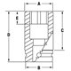 IMFMS14 - Nasadka udarowa 3/8" 6-kątna, Semi-Deep, metryczna, 14 mm