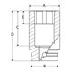 IMFMS17 - Nasadka udarowa 3/8" 6-kątna, Semi-Deep, metryczna, 17 mm