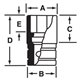 IMFS120 - Nasadka udarowa 1/2" 6-kątna cienkościenna, krótka, calowa, 3/8"