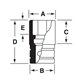 IMMS160 - Nasadka udarowa 1/2" 6-kątna, Semi-Deep, metryczna, 16 mm