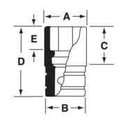 IMMS200 - Nasadka udarowa 1/2" 6-kątna, Semi-Deep, metryczna, 20 mm