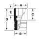 IMMS200 - Nasadka udarowa 1/2" 6-kątna, Semi-Deep, metryczna, 20 mm