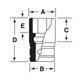 IMMS240 - Nasadka udarowa 1/2" 6-kątna, Semi-Deep, metryczna, 24 mm